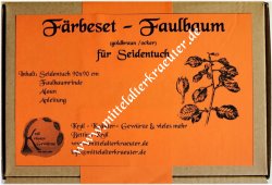 Färbeset Seide - Faulbaumrinde - ocker / braun