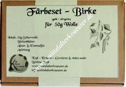 Färbeset Wolle - Birkenblätter + Eisen - gelb / oliv