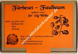 Färbeset Wolle - Faulbaumrinde - ocker / braun