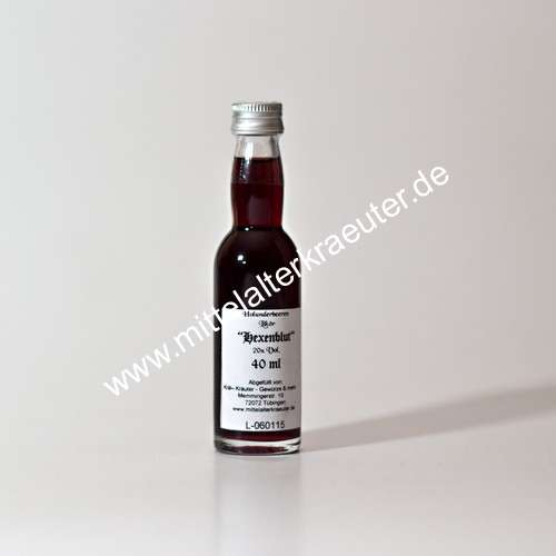 "Hexenblut" Holunderbeeren-Likör mit Cognac - 40ml - zum Schließen ins Bild klicken