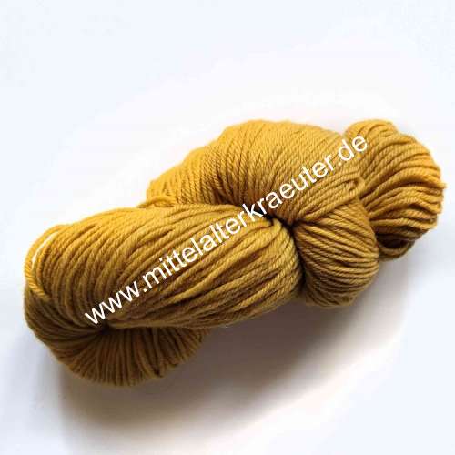 100% sheep's wool dyed with birch leaves - yellow - Click Image to Close