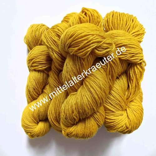 100% sheep's wool dyed with reseda - yellow - Click Image to Close